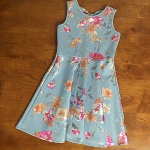 Girls Sleeveless Floral Dress